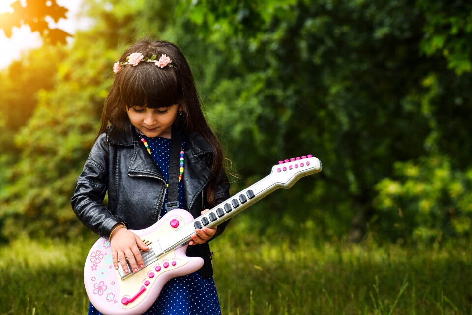 Musician electric smiling