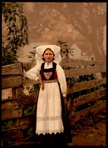 A Hardanger girl, Hardanger Fjord, Norway (LOC) photo