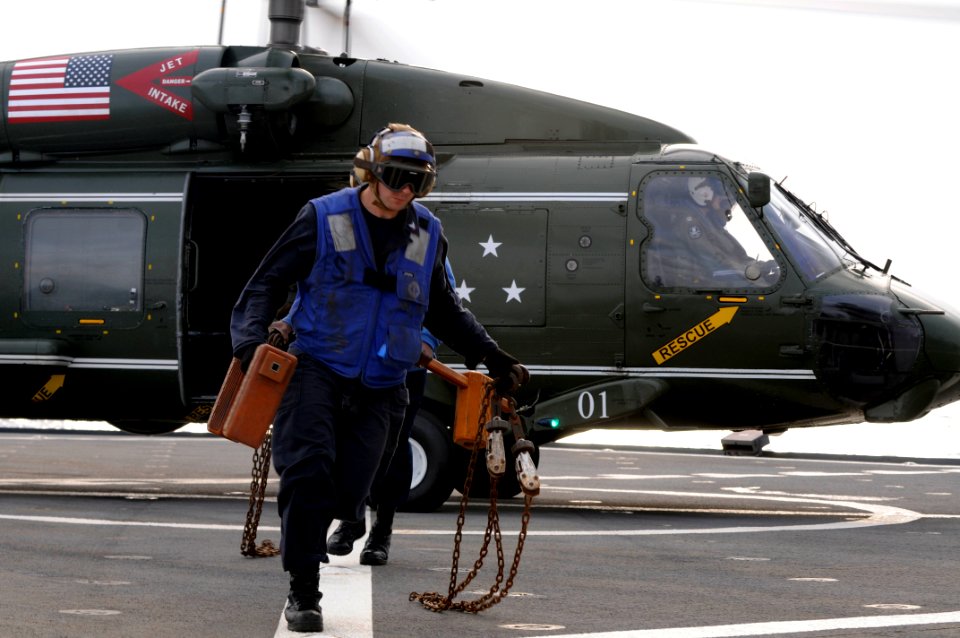 A helicopter is prepared for take off. (8559268269)