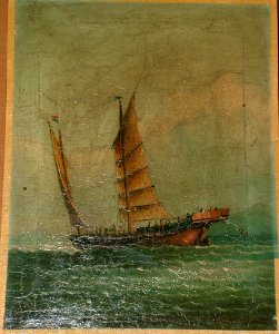 A junk under sail RMG RP5957