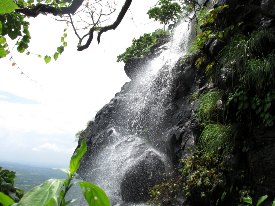 Water fall mountains rain