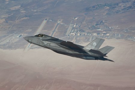 A Lockheed Martin test pilot flies BF-2 during air start testing. (7970399670) photo