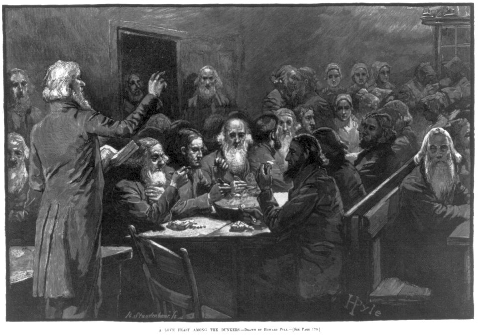 A love feast among the Dunkers LCCN2006688565
