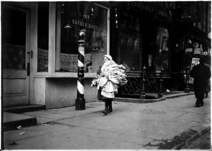 A load of kimonos just finished. Girl very reticent. New York City. - NARA - 523521