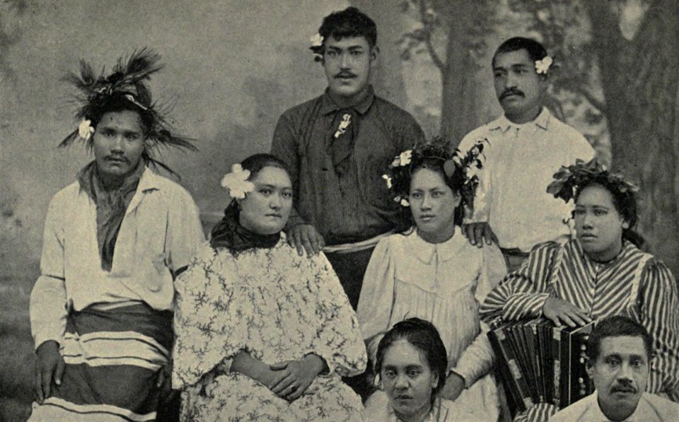 A Market Group, Tahiti, by Coulon