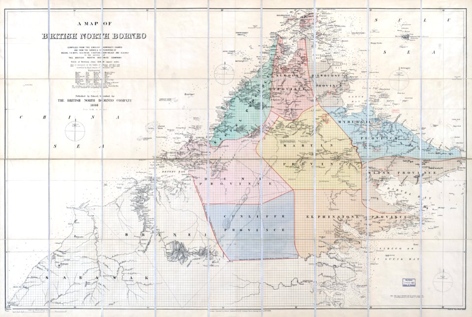 A map of British North Borneo
