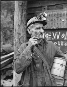 A miner. P V & K Coal Company, Clover Mine, Lejunior, Harlan County, Kentucky. - NARA - 541294