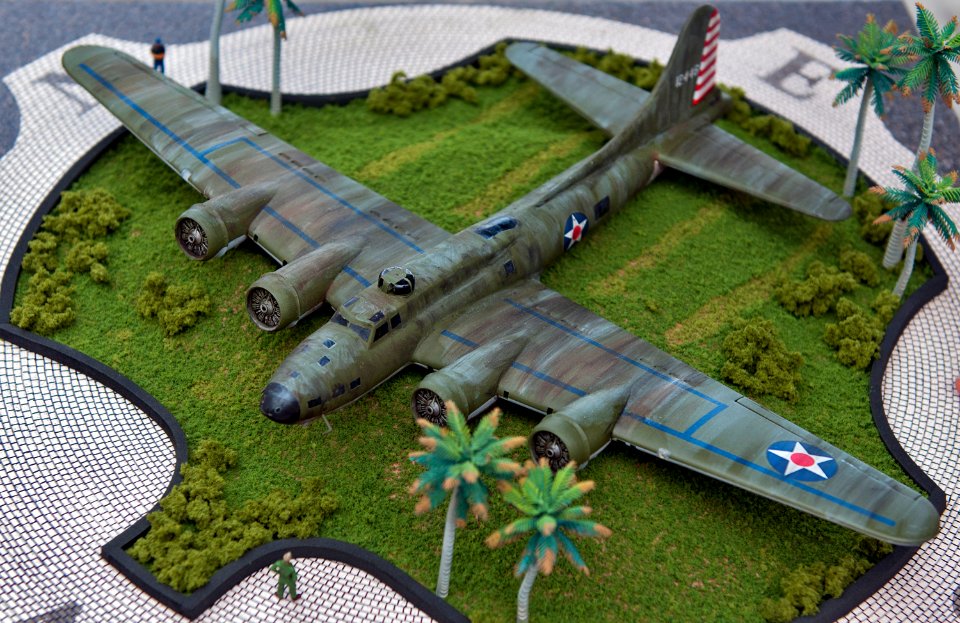 A miniature model of Boeing B-17E Flying Fortress