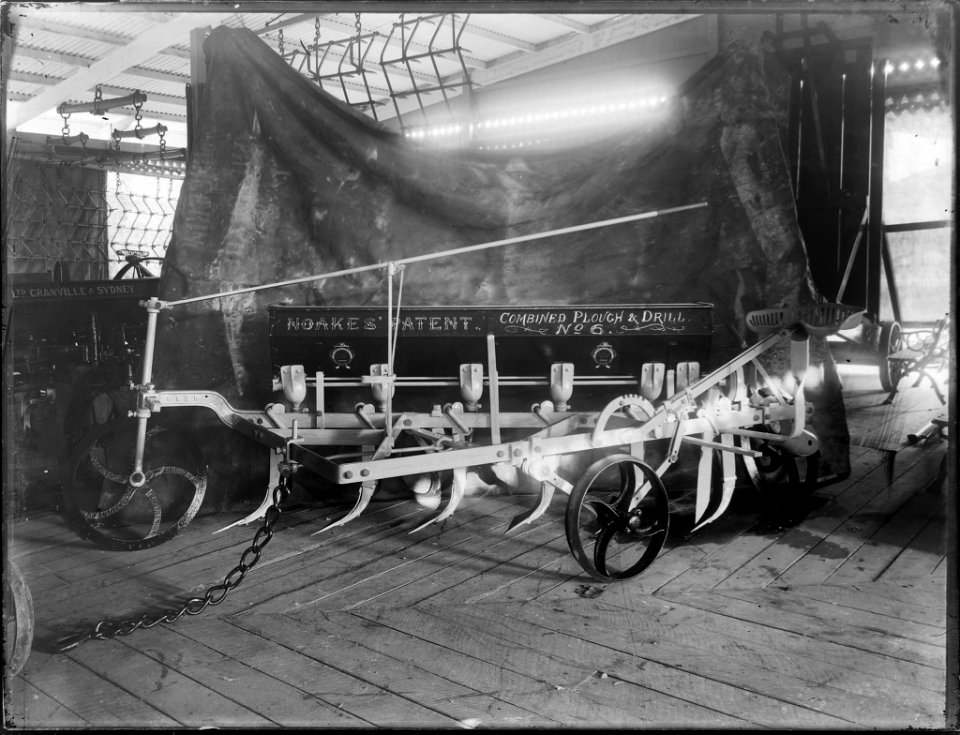 A Noakes combined plough and seed drill from The Powerhouse Museum