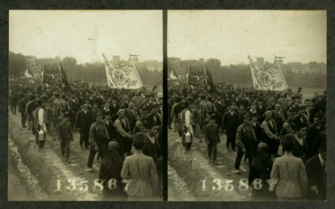 A patriotic procession on their way to the Monument of Liberty, Constantinople LCCN2004672933