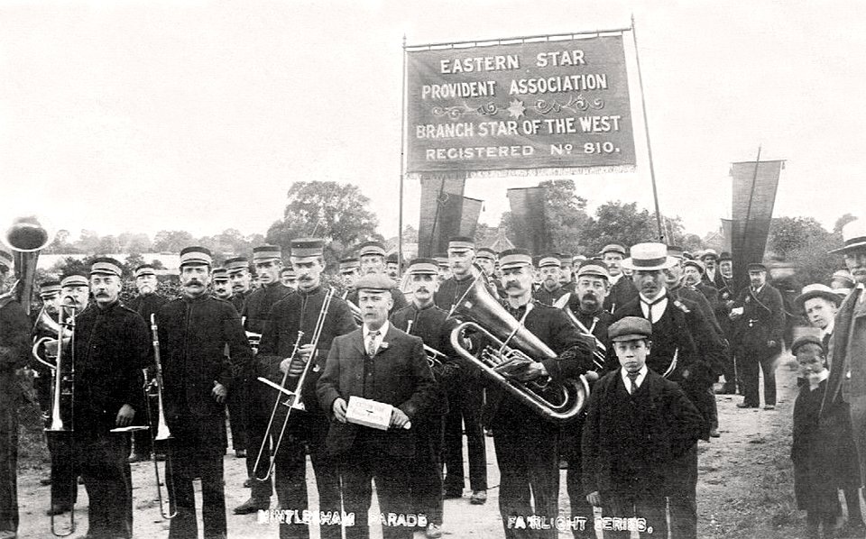 A parade of the Eastern Star Provident Association, Hintlesham, Suffolk, England 1905