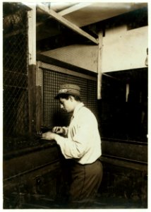 A Postal Telegraph boy learning to send messages during spare moments. Main office, 253 B'(road)way. LOC nclc.03704