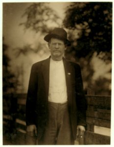 A product of the cotton mill. Frank Barnes, Box 463, Phoenix, Alabama. Been working over forty years in the cotton mills of Columbus, Ga. Started at 4 years old for 20 cents a day. Now LOC nclc.02818