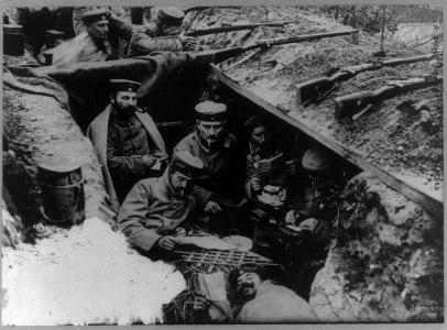 A quiet moment in German trenches LCCN2004679613