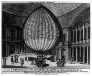 A representation of Mr. Lunardi's Balloon as exhibited at the Pantheon ... LCCN2012646023