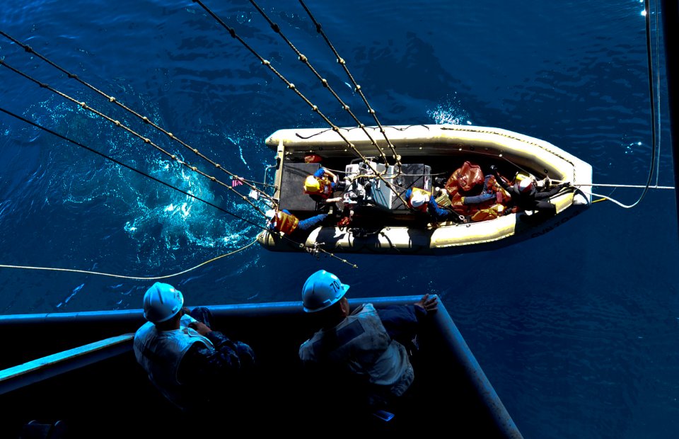 A RHIB is launched from USS Carl Vinson. (8498333138)