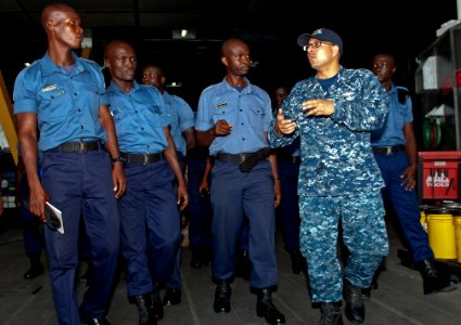 A Sailor conducts a tour for Ghanian sailors. (8200232414)