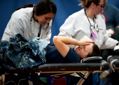 A Sailor donates blood in California. (8488250529)