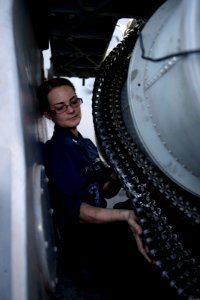 A Sailor repairs a CIWS aboard USS John C. Stennis. (8498339950)