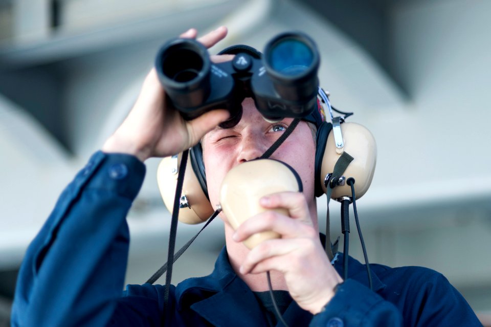 A Sailor stands watch. (12663023254)