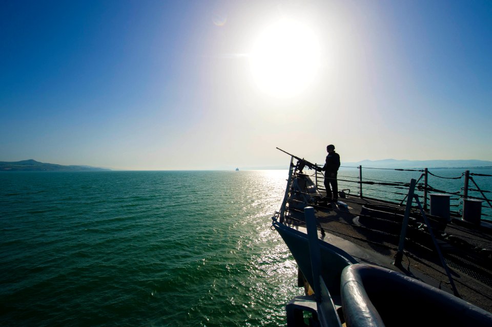 A Sailor stands watch. (17542424684)