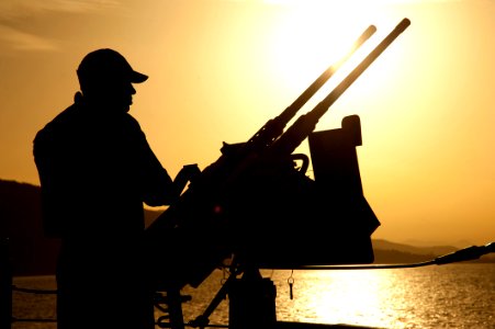 A Sailor stands watch. (8551816257)