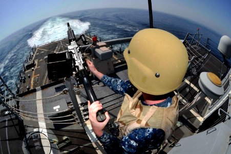 A Sailor stands watch. (8560360462)