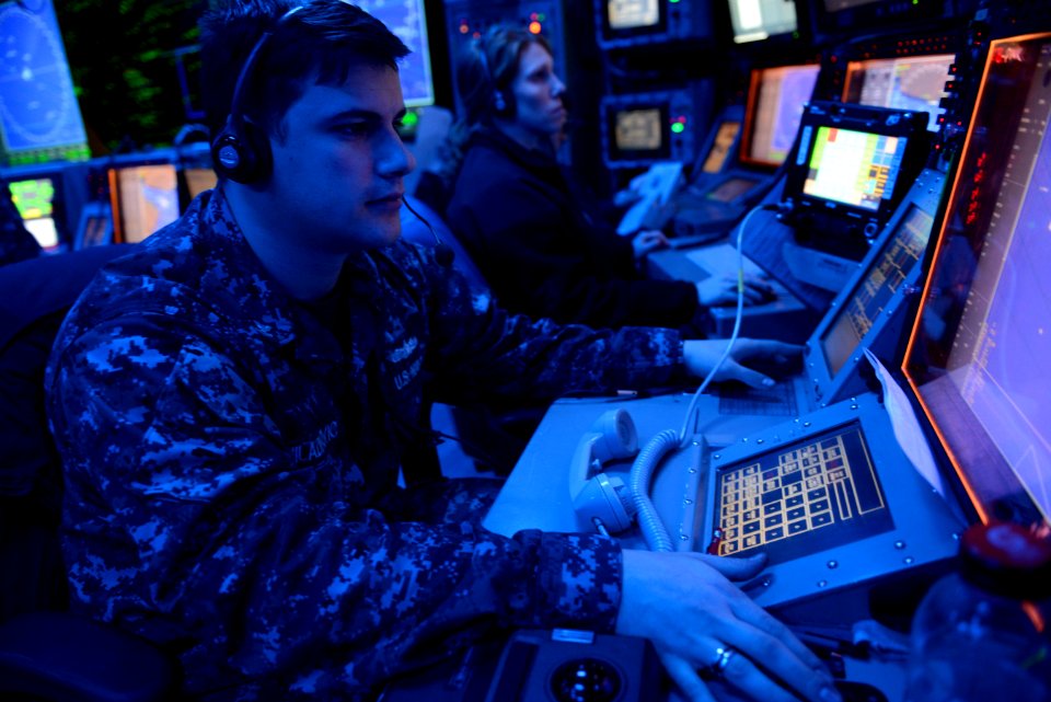 A Sailor stands watch aboard USS John C. Stennis. (8476433022)