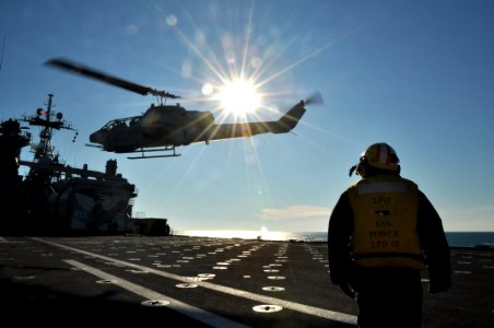A Sailor watches flight ops. (6466285279)