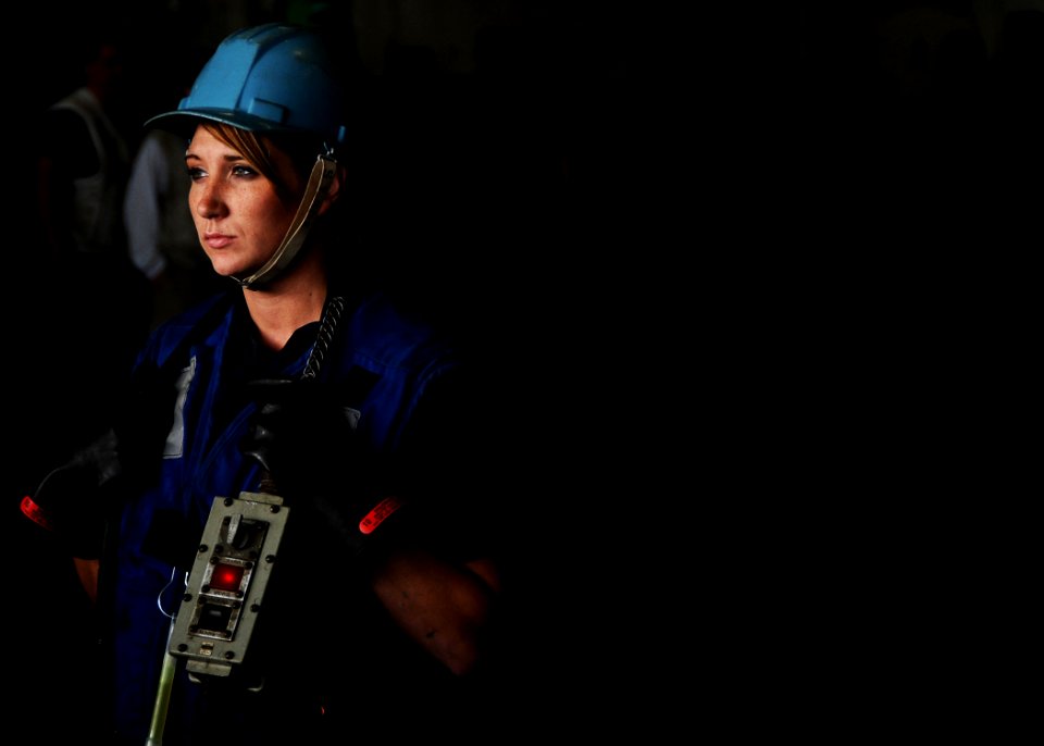 A Sailor waits for a replenishment-at-sea. (8200233152)