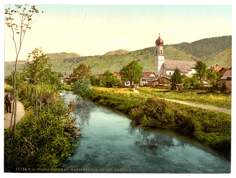 A Scene on the Ammer, Oberammergau, Upper Bavaria, Germany-LCCN2002696262