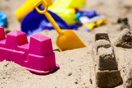 Beach plastic playing