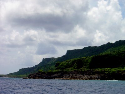 A series of wave-cut terraces in the coral rock of the Guam coastline (line382696964)
