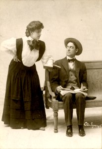 A scene from George Ade's comedy Just out of College (SAYRE 13007)