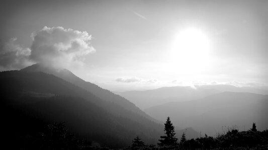 The carpathians bw nature