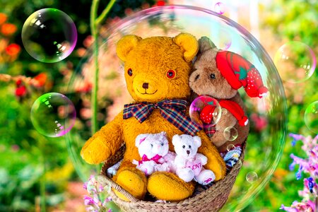 Christmas bears fantasy art children's wall art