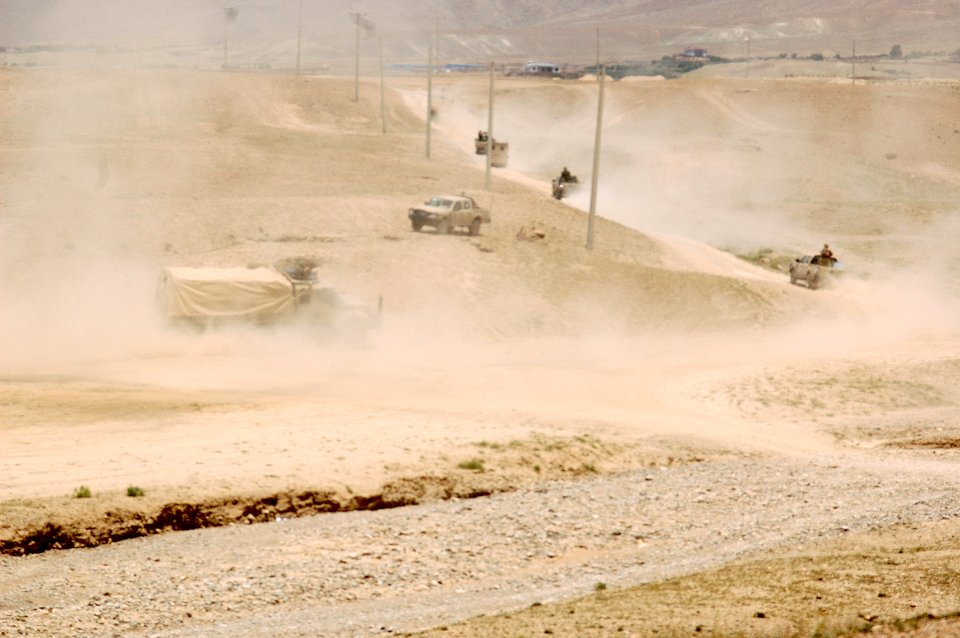 A simulated ambush on an Afghan convoy is performed (4763180993)