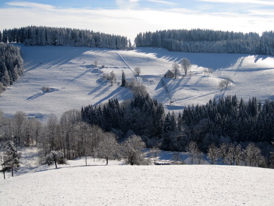 Panorama wintry wintertime photo