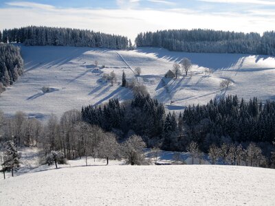 Panorama wintry wintertime photo