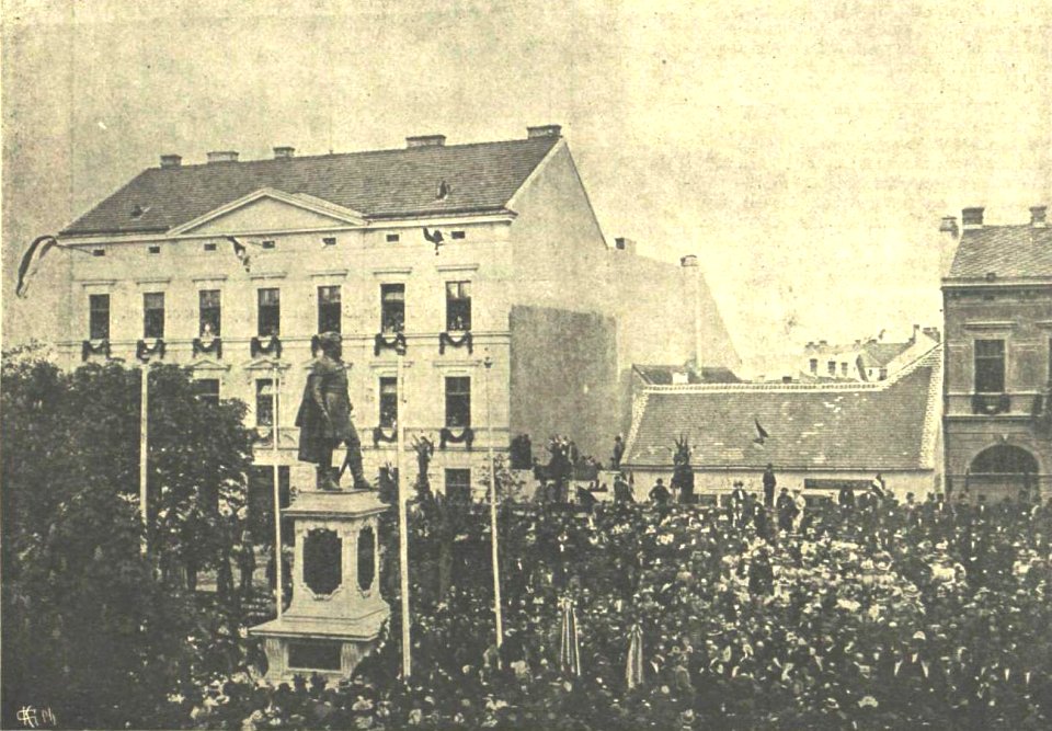 A soproni Széchenyi-szobor leleplezése