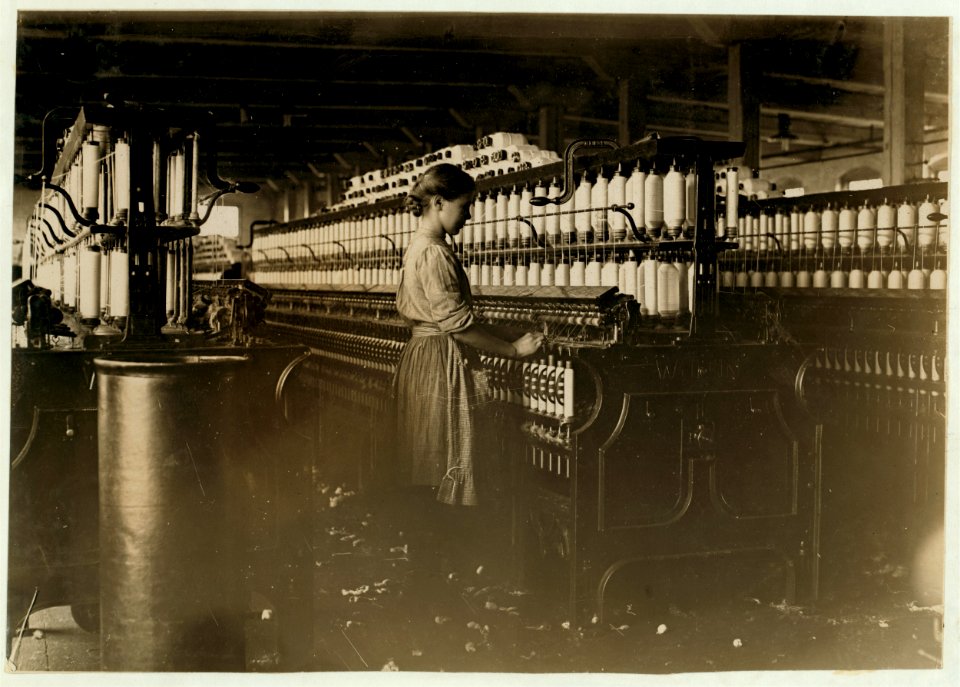 A spinner in Clyde Cotton Mill, Newton, N.C. LOC nclc.01546
