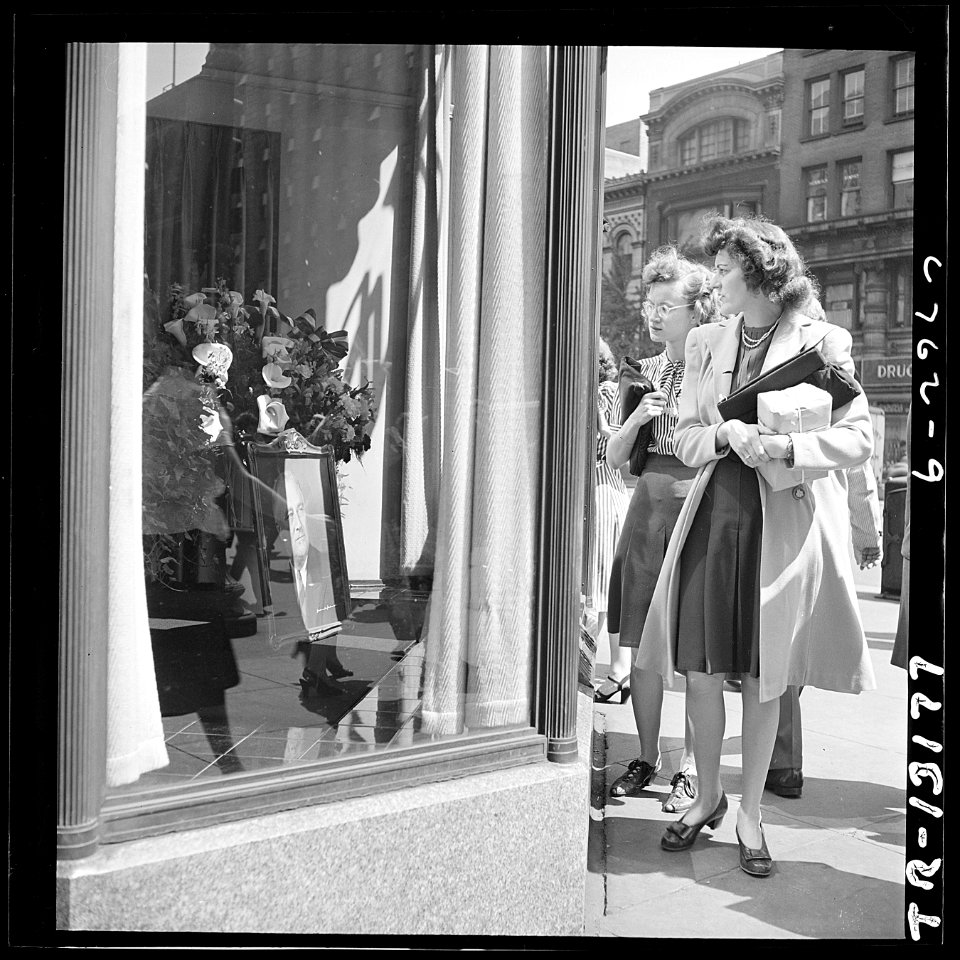 A stunned public in Washington, D.C., were grave and thoughtful the morning after they had been informed of the death... - NARA - 520701