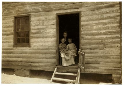 A Suggestion for Dependent Widows. Mrs. Bessie Hicks, a widow in the mill settlement at Matoaca, Va. She has no children large enough for the cotton mill, so she is starting a little store LOC cph.3b36982