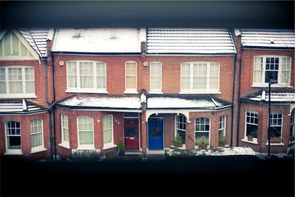 Houses bricks windows