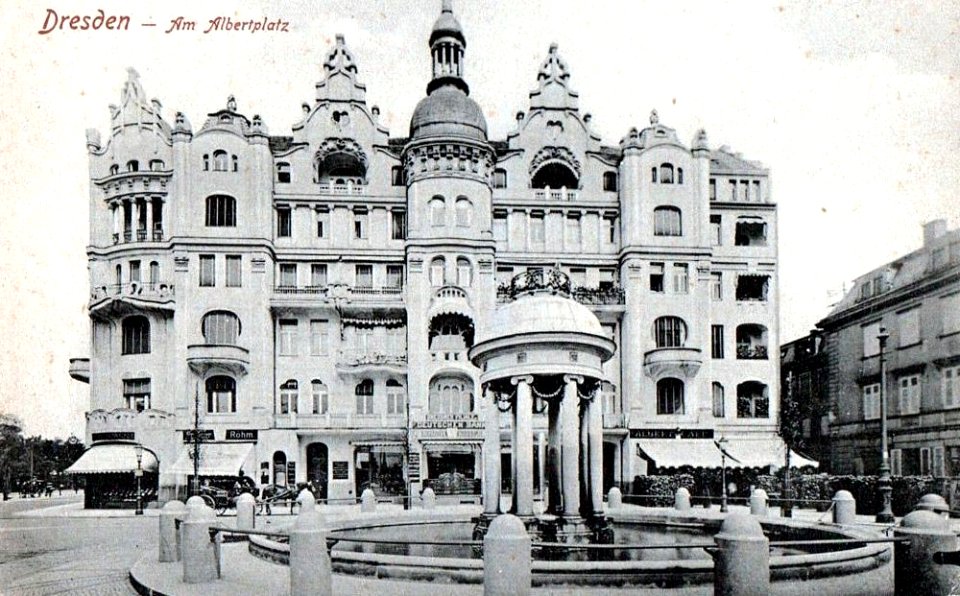 Albertplatz banco II bella época Dresde