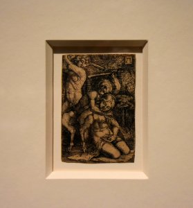 Albrecht Altdorfer - Dos sátiros luchando por una ninfa