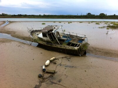 Sea boat beach