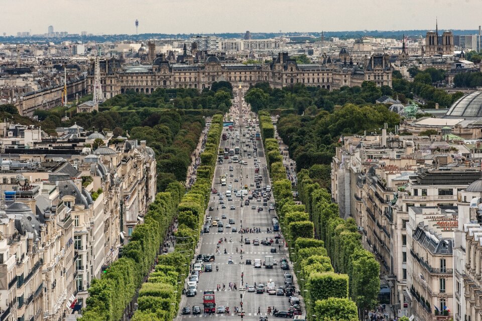 Panoramic view urban landscape