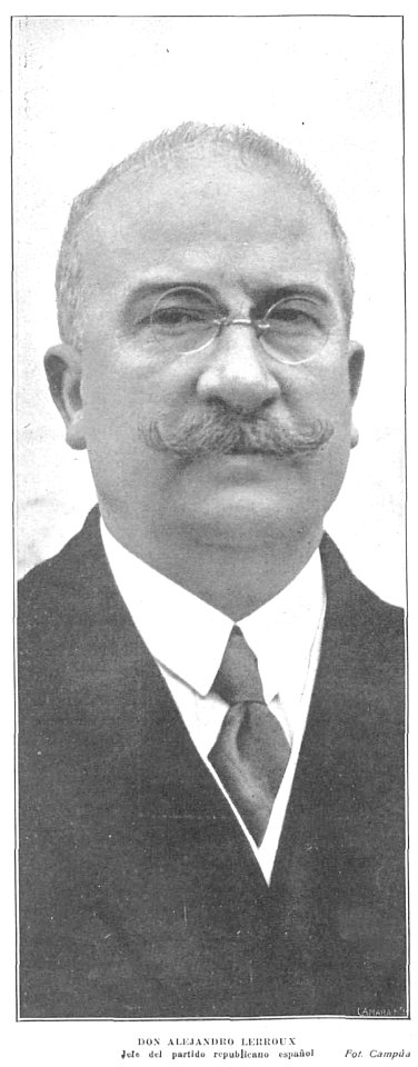 Alejandro Lerroux, de Campúa, en Mundo Gráfico, 15-11-1918