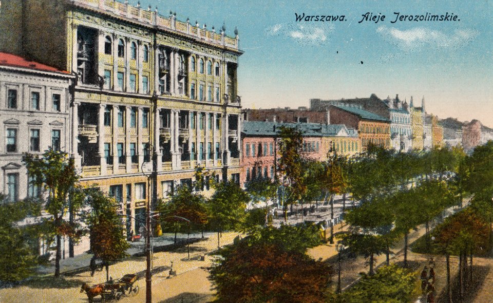 Aleje Jerozolimskie widok w kierunku wschodnim przed 1916